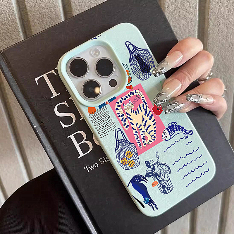 Phone Cases Otterbox - 귀여운 체리 고양이 프린트 아이폰 17