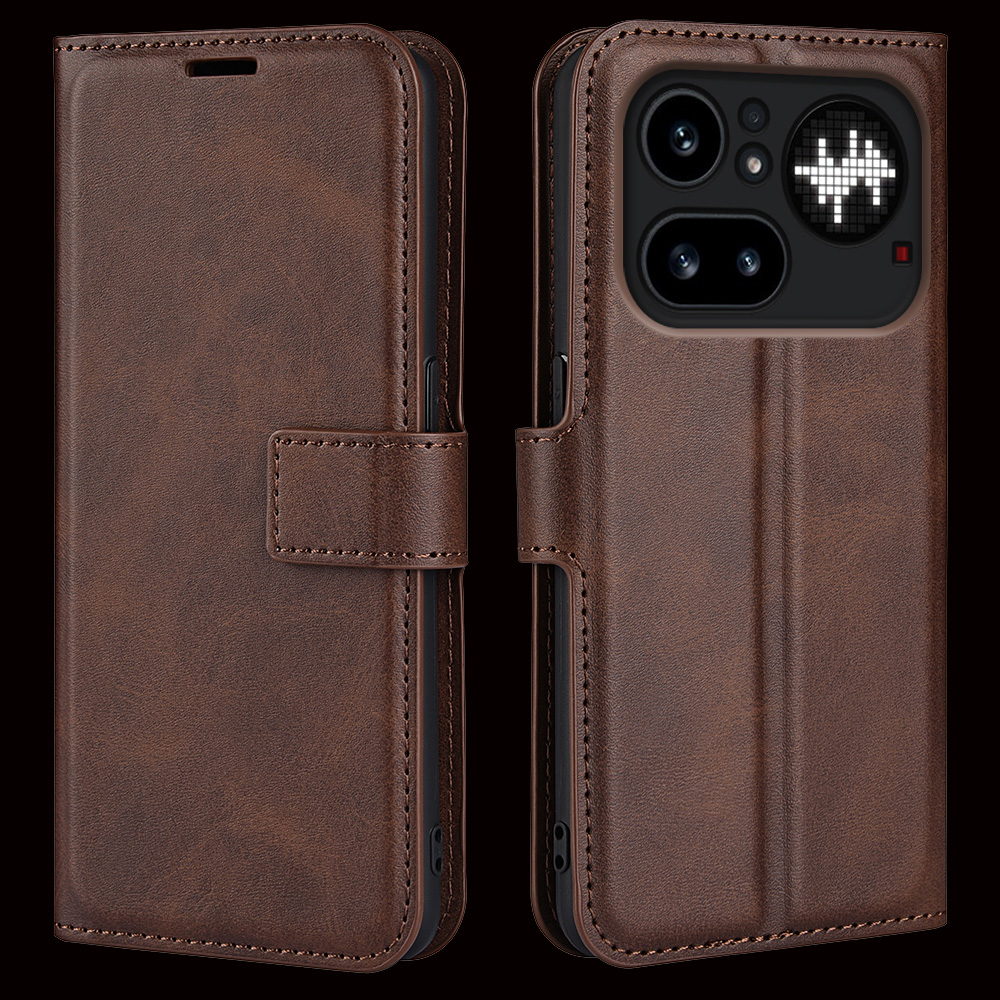 Phone Cases Nothing 3A - 프리미엄 송아지 가죽 플립 케이스 (낫씽