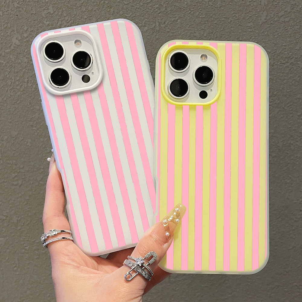 Phone Cases Iphone 17 - 심플 버티컬 바 카툰 폰 케이스