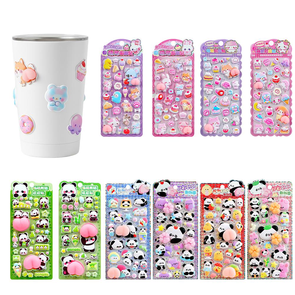 Phone Cases Rubber - 귀여운 3D 판다 만화 스트레스 해소