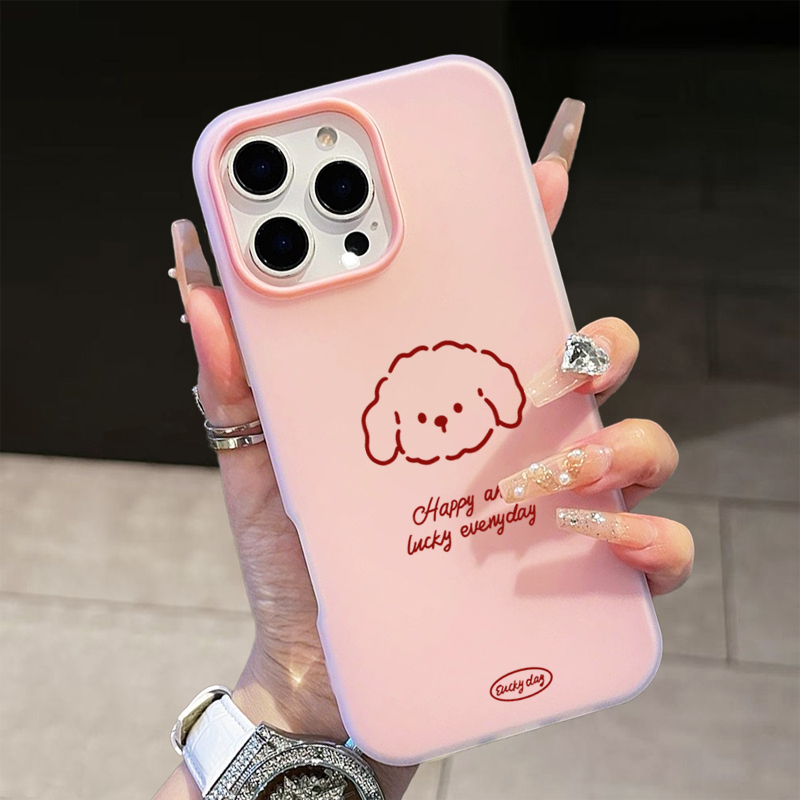 Phone Cases Cute - 귀여운 라인 강아지 패턴 폰 케이스