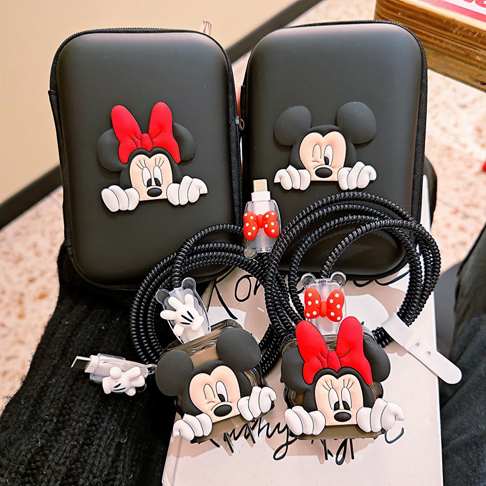 Phone Cases Rubber - 귀여운 미키 미니 케이블 보호대 아이폰/아이패드