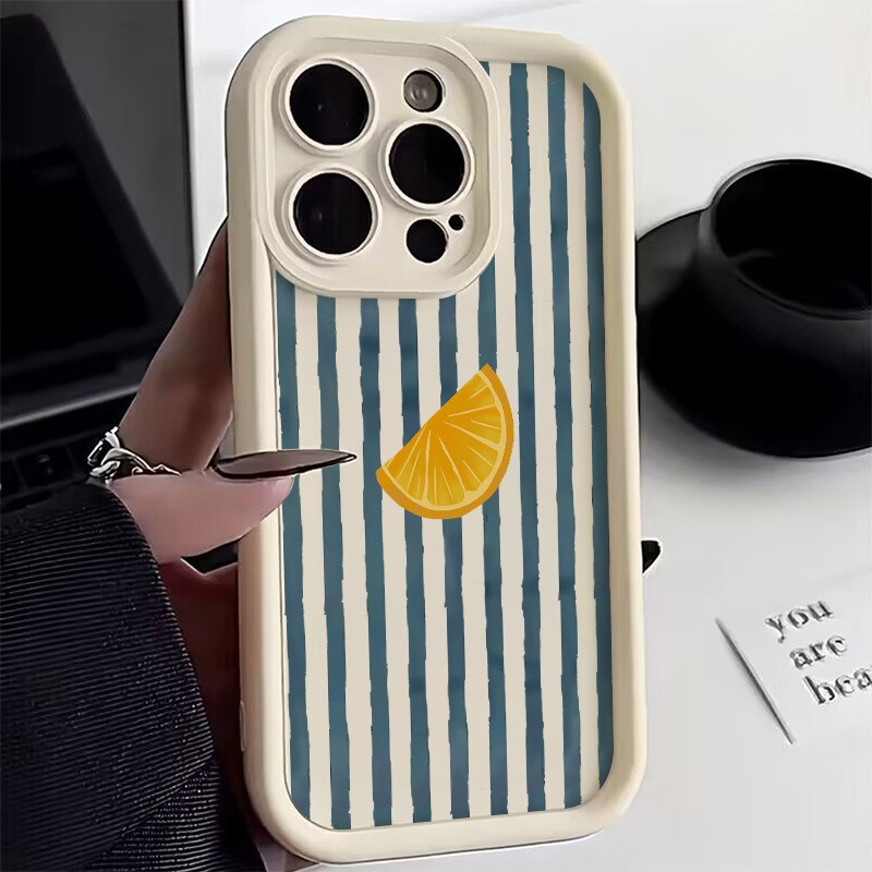 Phone Cases Otterbox - 줄무늬 레몬 슬라이스 패턴 아이폰 17