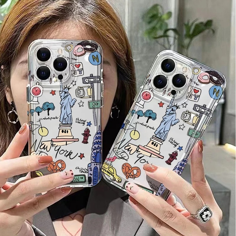 Phone Cases York - 귀여운 뉴욕시 그림 휴대폰 케이스 (아이폰