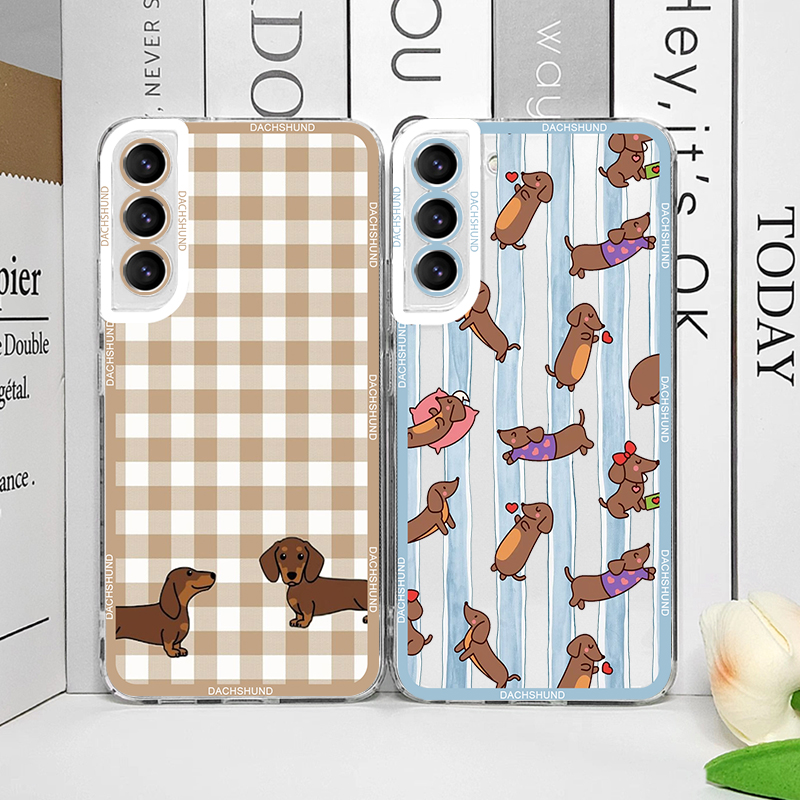 Phone Cases Cute - 귀여운 닥스훈트 강아지 무늬 프린트 소프트