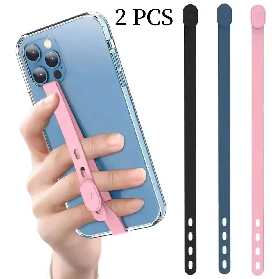 Phone Cases Rubber - 2pcs 휴대용 실리콘폰 스트랩 조절 가능한폰