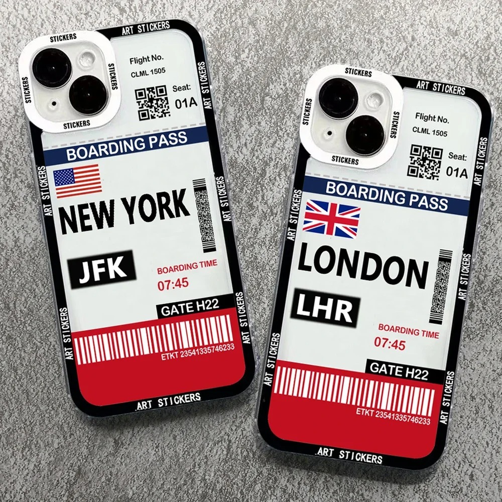 Phone Cases York - 세계 도시 여행 티켓 라벨 전화