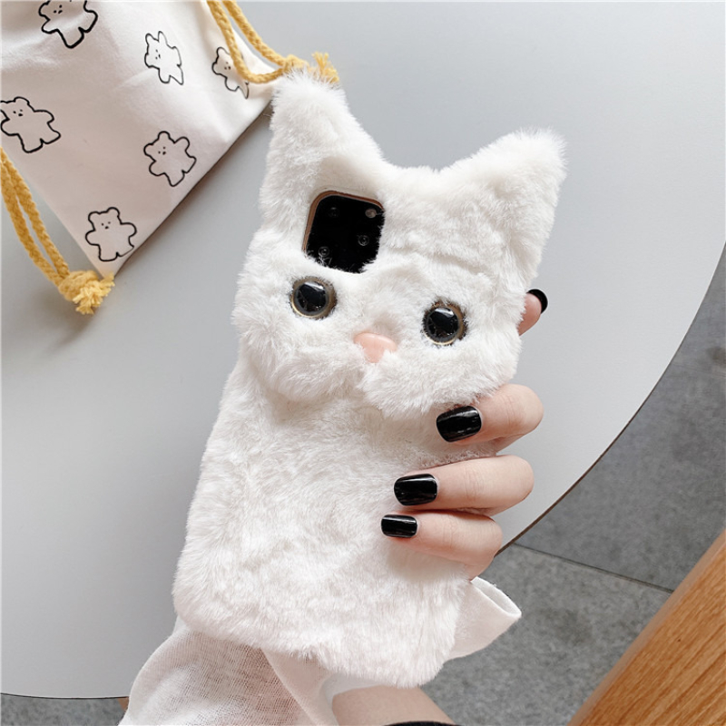 3D 귀여운 만화 고양이 털 플러시 폰 케이스 아이폰  - Phone Cases Iphone 17 리뷰 및 가격