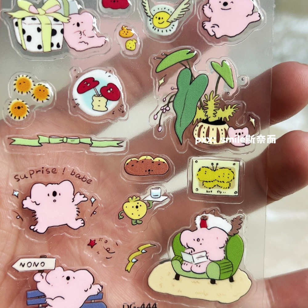 INS 스타일 귀여운 고양이 코끼리 젤리 스티커 DIY - Phone Cases Rubber 리뷰 및 가격
