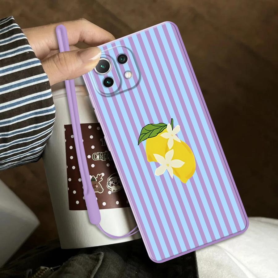 레몬 쿨 스트라이프 패턴 케이스 Xiaomi Mi 11 - Phone Cases Xiaomi 리뷰 및 가격
