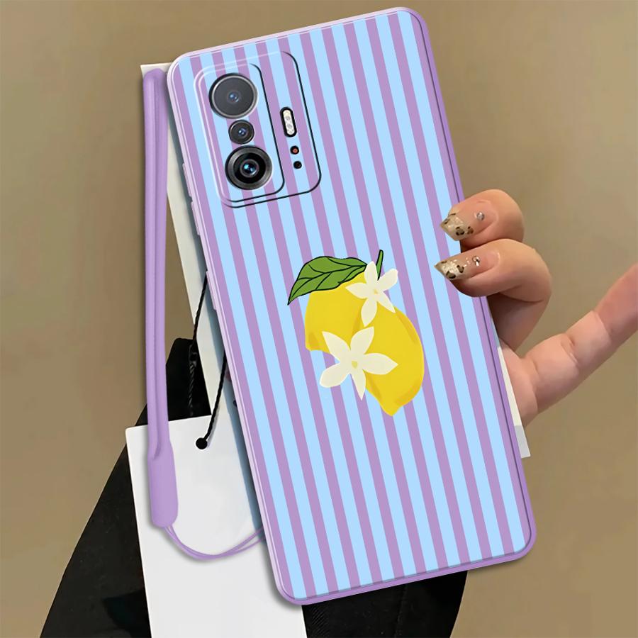 레몬 쿨 스트라이프 패턴 케이스 Xiaomi Mi 11 - Phone Cases Xiaomi 리뷰 및 가격