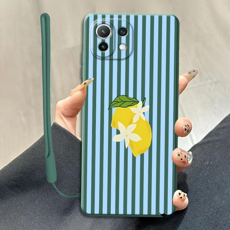 레몬 쿨 스트라이프 패턴 케이스 Xiaomi Mi 11 - Phone Cases Xiaomi 리뷰 및 가격