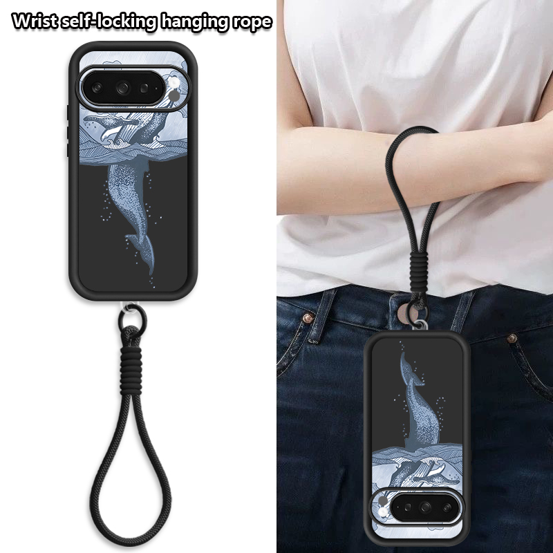  혹등고래 프린트 손목 스트랩 끈 케이스 (구글 픽셀  - Phone Cases Pixel 9A 리뷰 및 가격