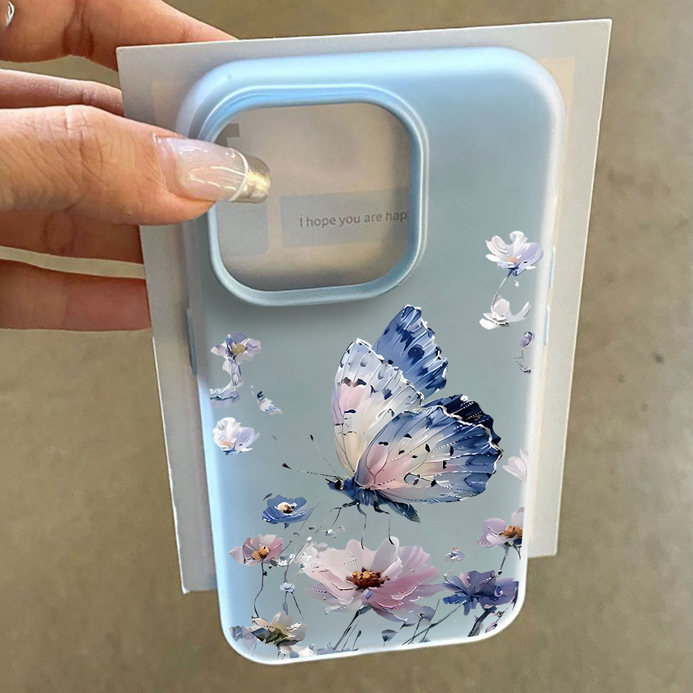 수채화 블루 퍼플 나비 꽃무늬 폰 케이스 삼성 갤럭시  - Phone Cases Blue 리뷰 및 가격