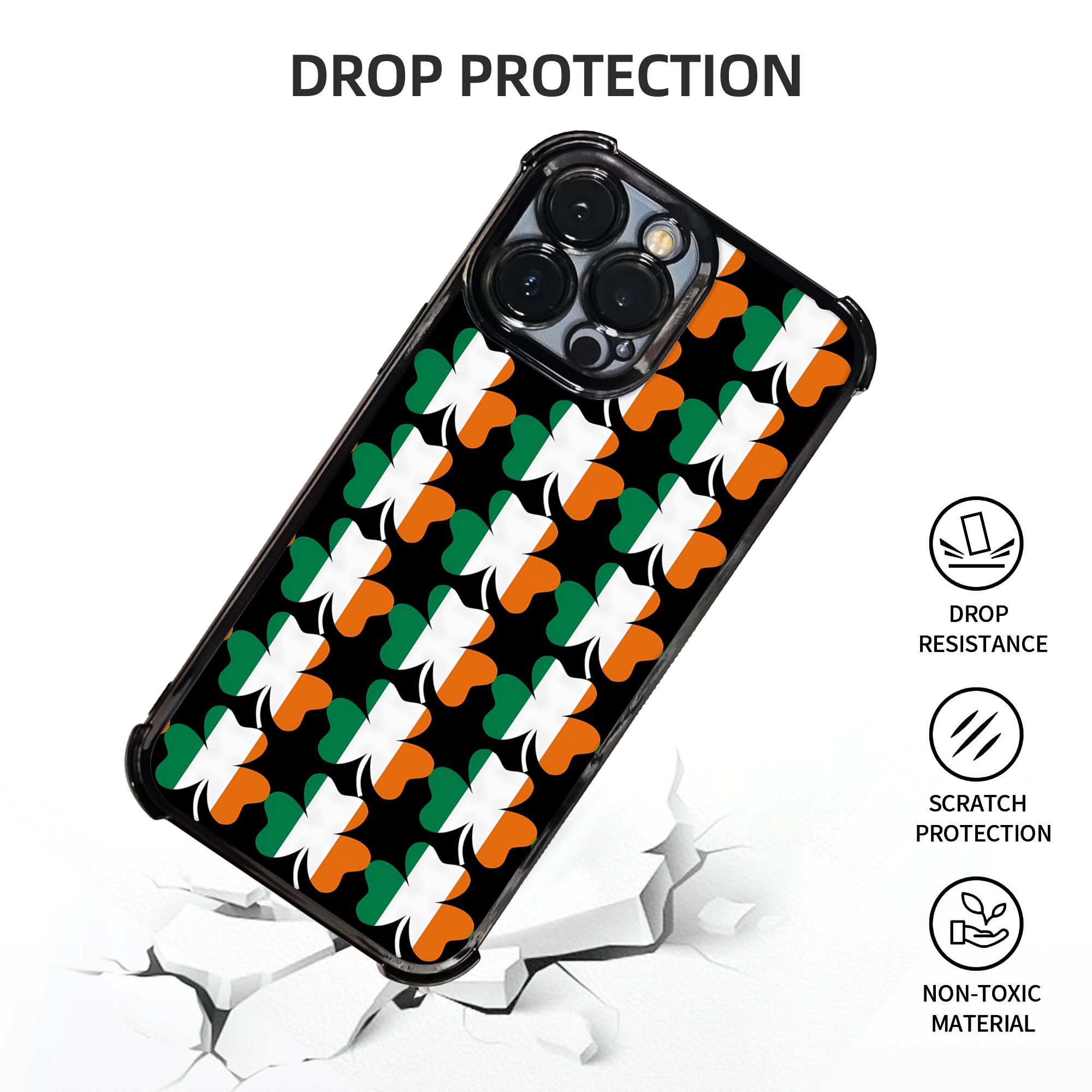 아일랜드 국기 샴록 폰 케이스 성 패트릭의 날 전기도금 - Phone Cases Ireland 리뷰 및 가격