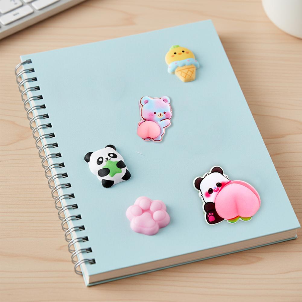 귀여운 3D 판다 만화 스트레스 해소 고무 장식 스티커 - Phone Cases Rubber 리뷰 및 가격