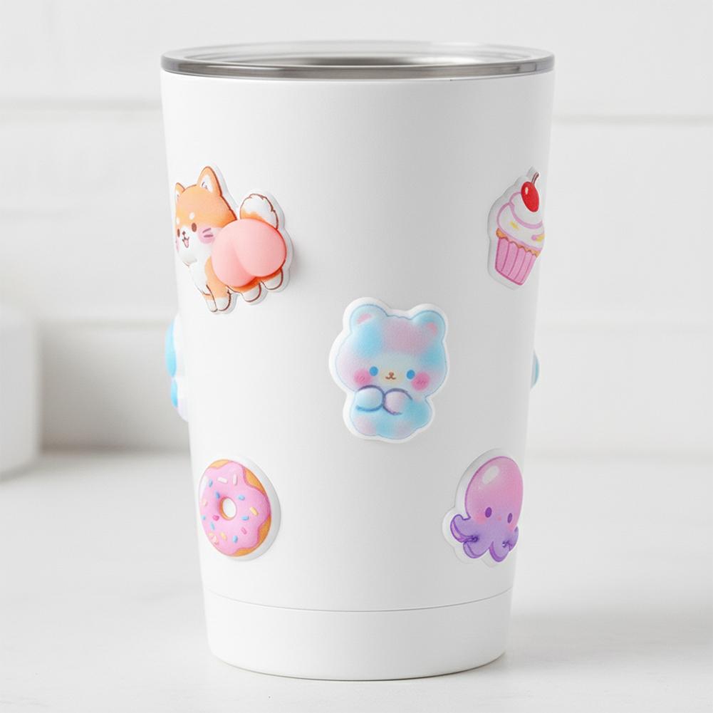 귀여운 3D 판다 만화 스트레스 해소 고무 장식 스티커 - Phone Cases Rubber 리뷰 및 가격