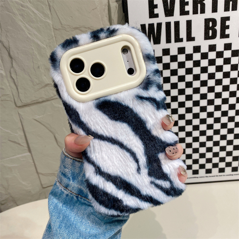 럭셔리 지브라 패턴 플러시 폰 케이스 (아이폰 17 에 - Phone Cases Iphone 17 리뷰 및 가격