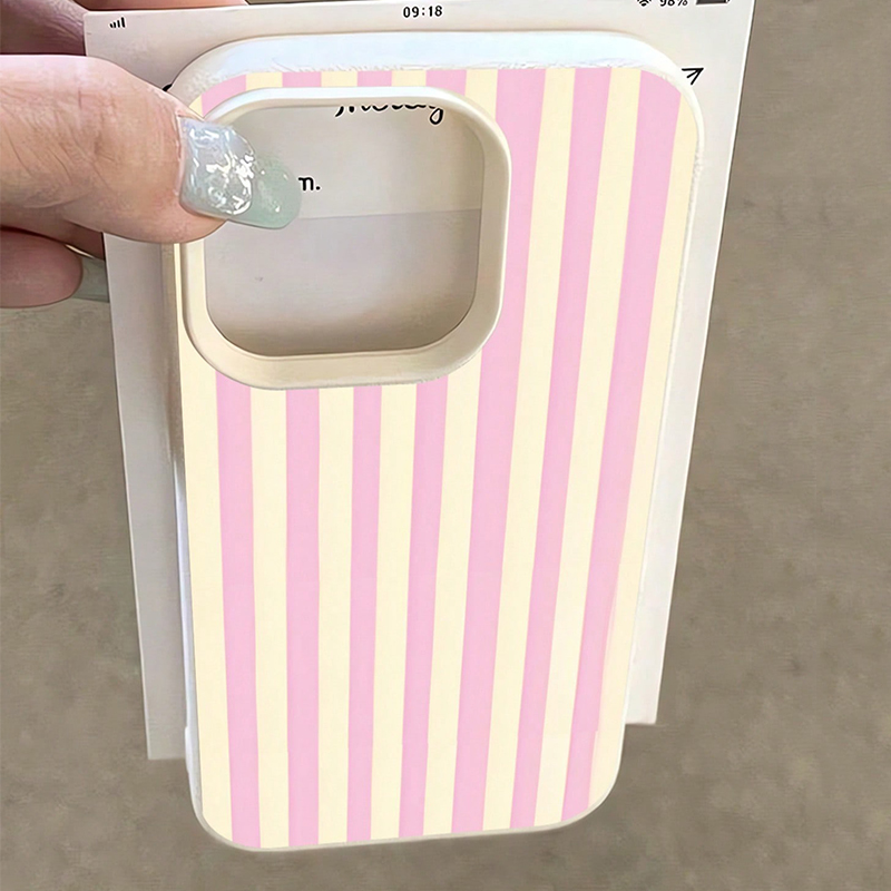 심플한 핑크색 세로 줄무늬 리치 패턴 아이폰 17 16 - Phone Cases Blue 리뷰 및 가격