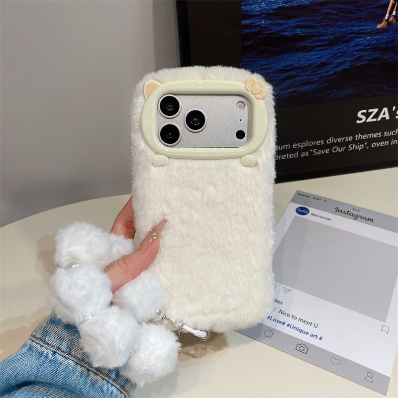 고급 솔리드 컬러 퍼리 플러시 폰 케이스 (아이폰 17 - Phone Cases Iphone 17 리뷰 및 가격
