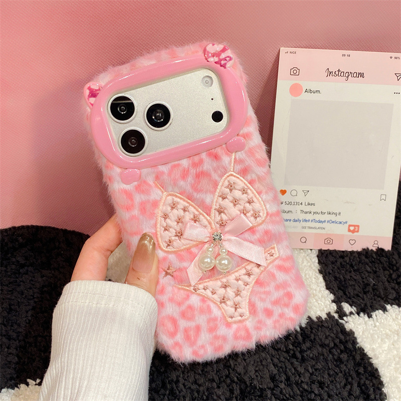 럭셔리 레오파드 프린트 비키니 패턴 플러시 폰 케이스  - Phone Cases Iphone 17 리뷰 및 가격