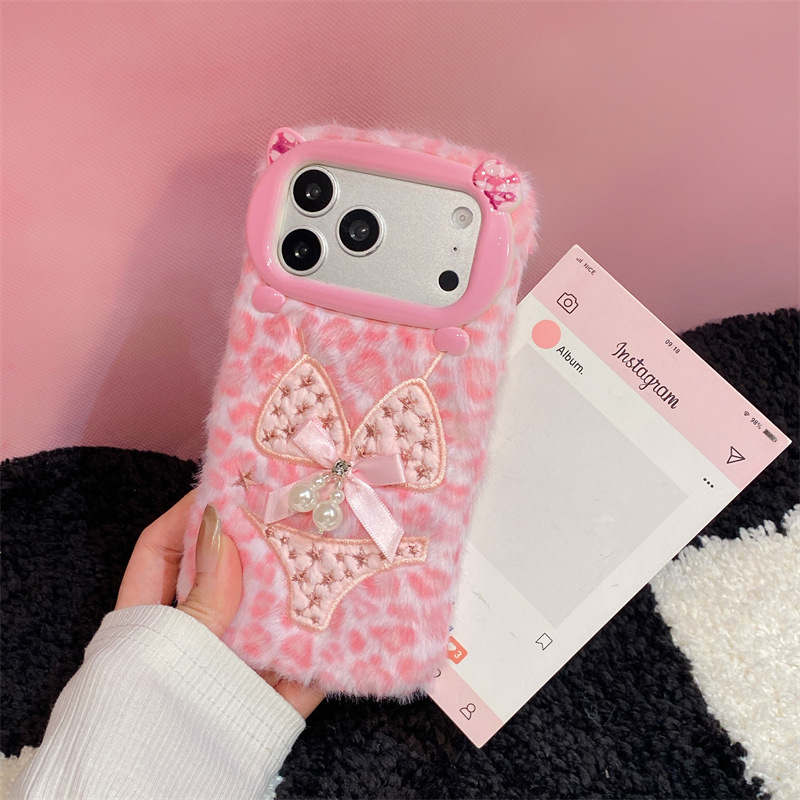 럭셔리 레오파드 프린트 비키니 패턴 플러시 폰 케이스  - Phone Cases Iphone 17 리뷰 및 가격