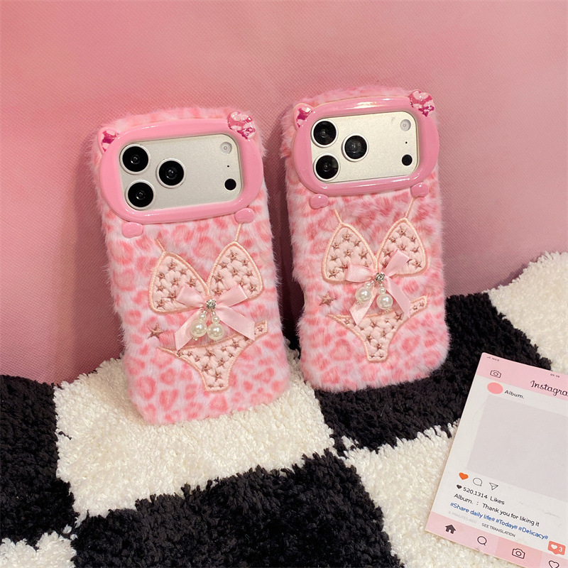 럭셔리 레오파드 프린트 비키니 패턴 플러시 폰 케이스  - Phone Cases Iphone 17 리뷰 및 가격