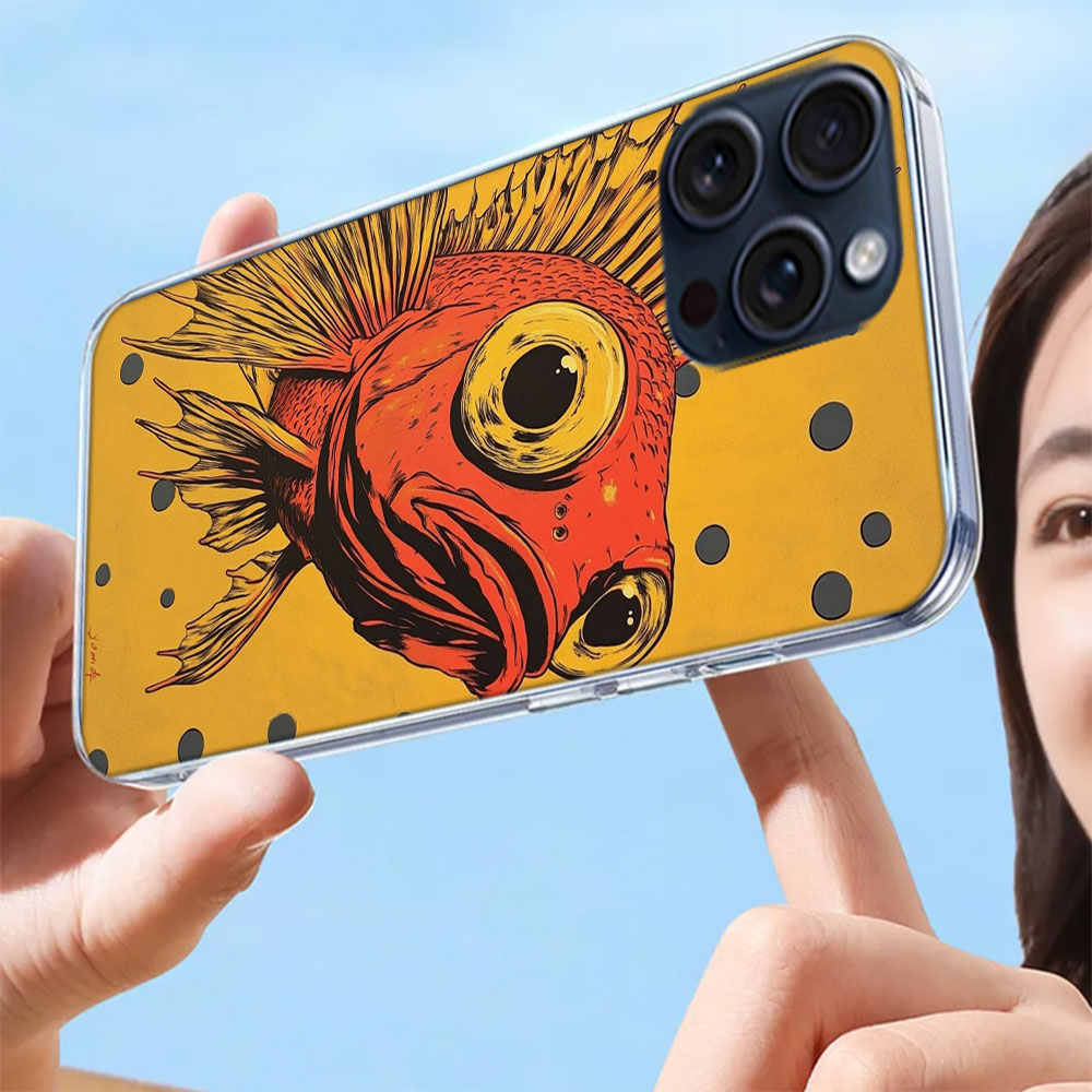 팝아트 그림 디자인 물고기 투명 폰 케이스 아이폰 17 - Phone Cases Drawing Ideas 리뷰 및 가격