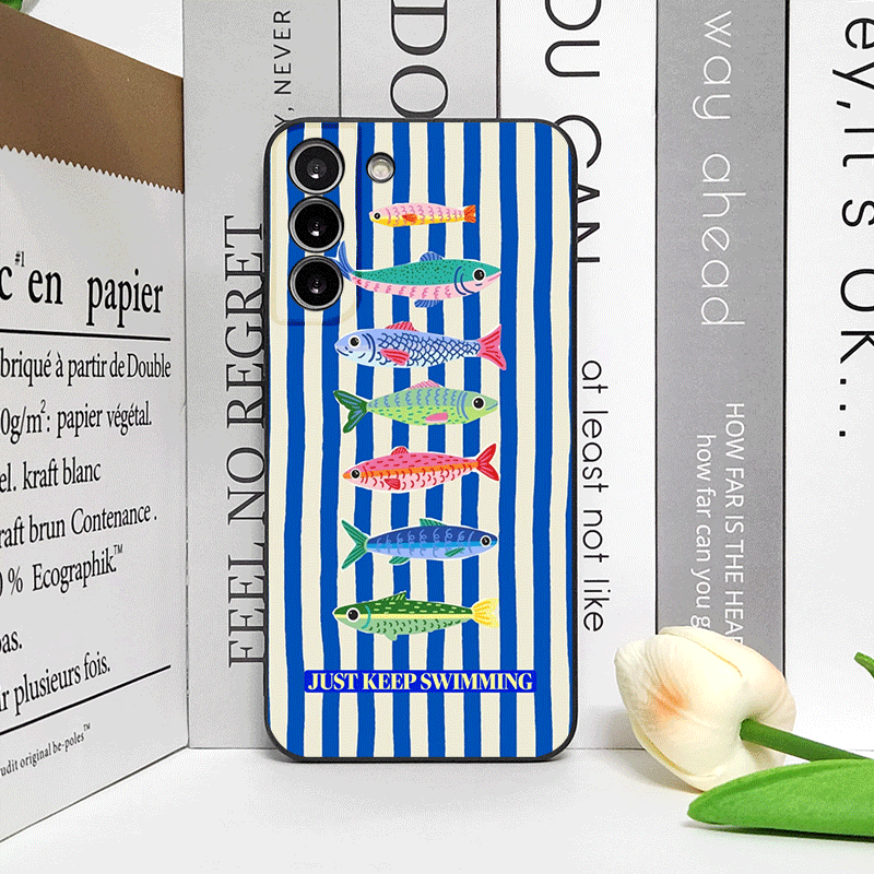 귀여운 스트라이프 무늬 정어리 색깔 물고기 재미있는 O - Phone Cases Cute 리뷰 및 가격