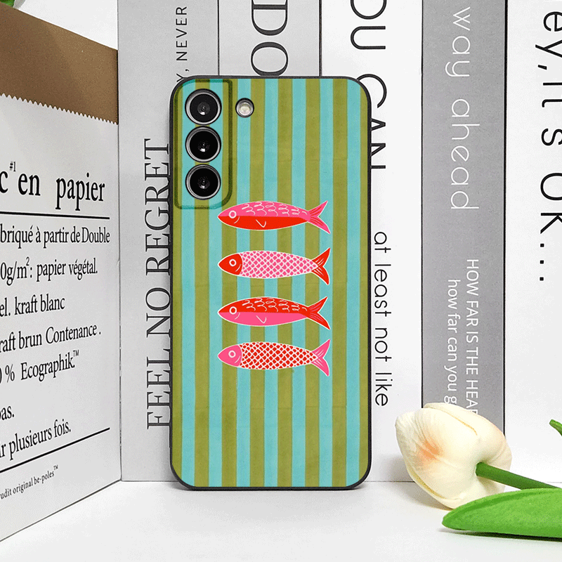 귀여운 스트라이프 무늬 정어리 색깔 물고기 재미있는 O - Phone Cases Cute 리뷰 및 가격