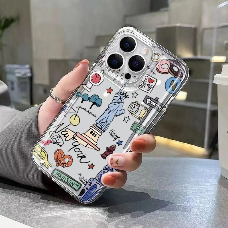 귀여운 뉴욕시 그림 휴대폰 케이스 (아이폰 17, 16 - Phone Cases York 리뷰 및 가격