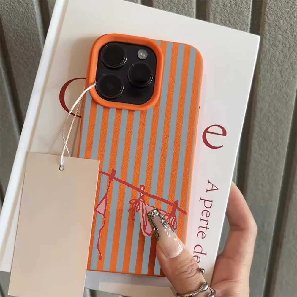 블루 화이트 스트라이프 비키니 디자인 아이폰 17 16 - Phone Cases Blue 리뷰 및 가격
