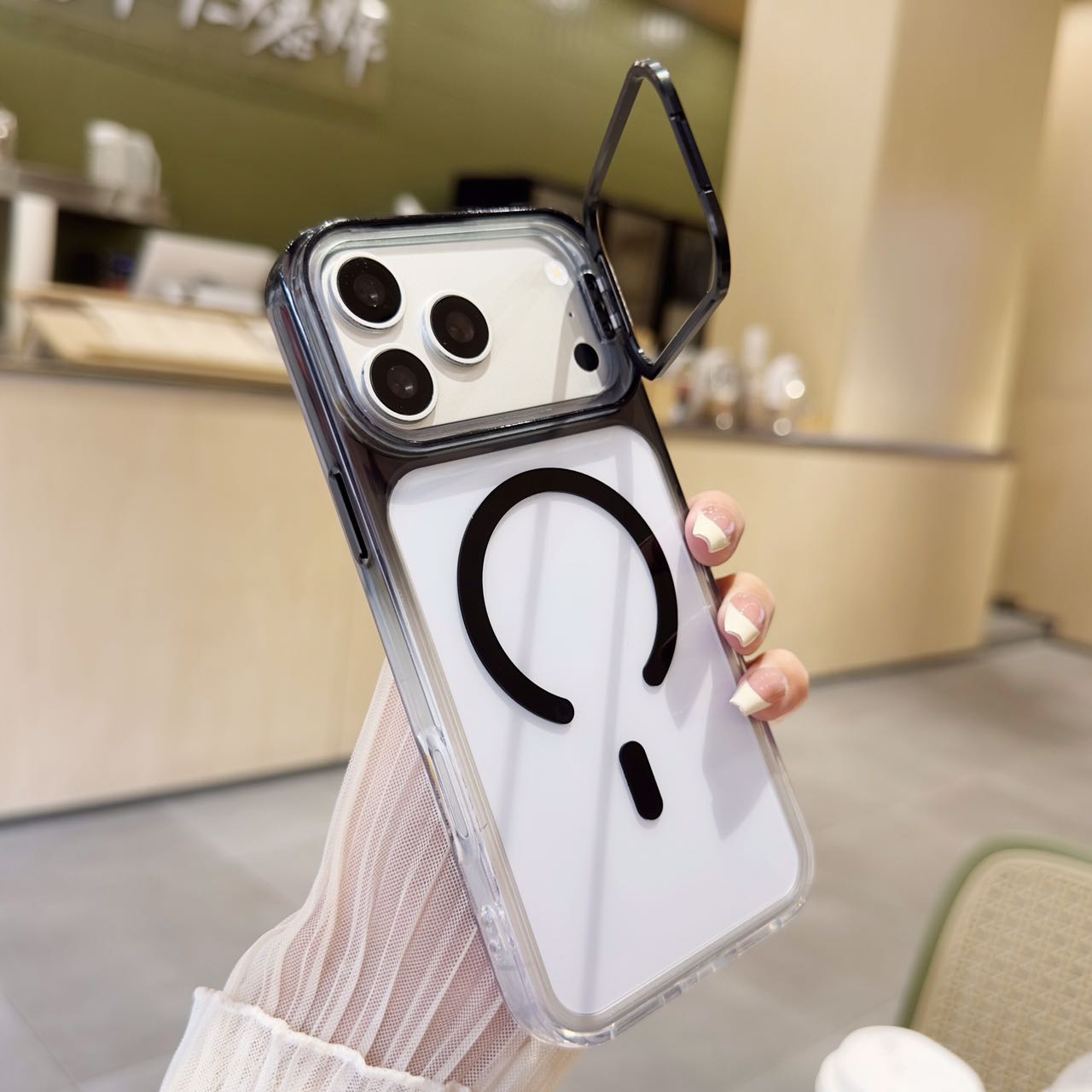 렌즈 스탠드 홀더 그라디언트 투명 마그네틱 링 케이스  - Ring Stand Case 리뷰 및 가격