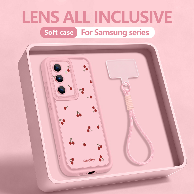 리틀 체리 패턴 끈형 폰 케이스 삼성 갤럭시 S25 S - Phone Cases With Loop 리뷰 및 가격