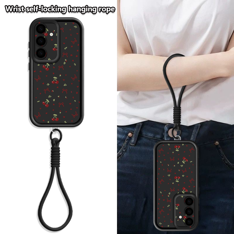 리틀 체리 패턴 끈형 폰 케이스 삼성 갤럭시 S25 S - Phone Cases With Loop 리뷰 및 가격