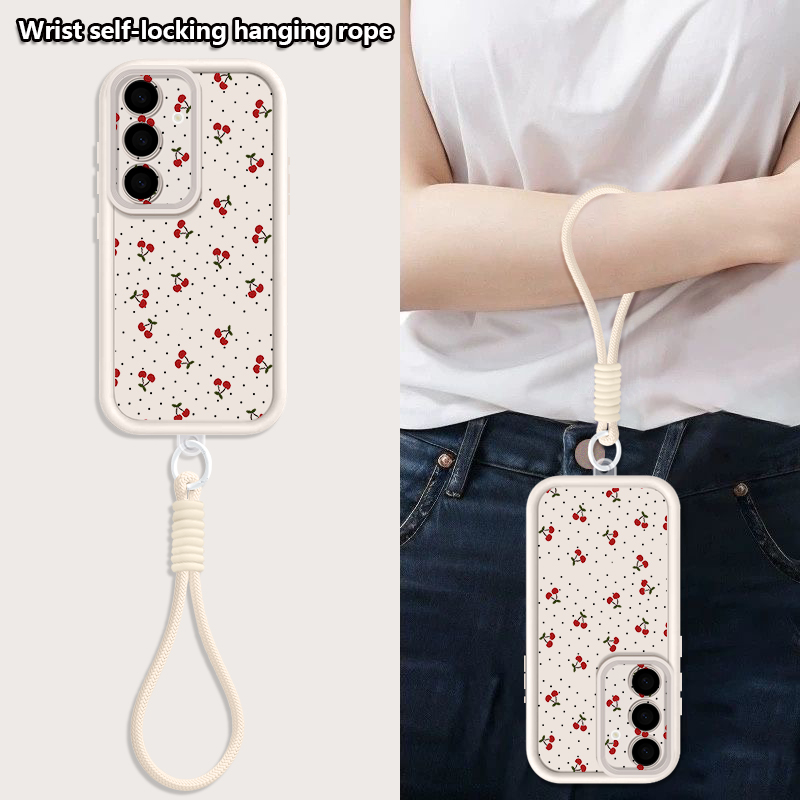 리틀 체리 패턴 끈형 폰 케이스 삼성 갤럭시 S25 S - Phone Cases With Loop 리뷰 및 가격