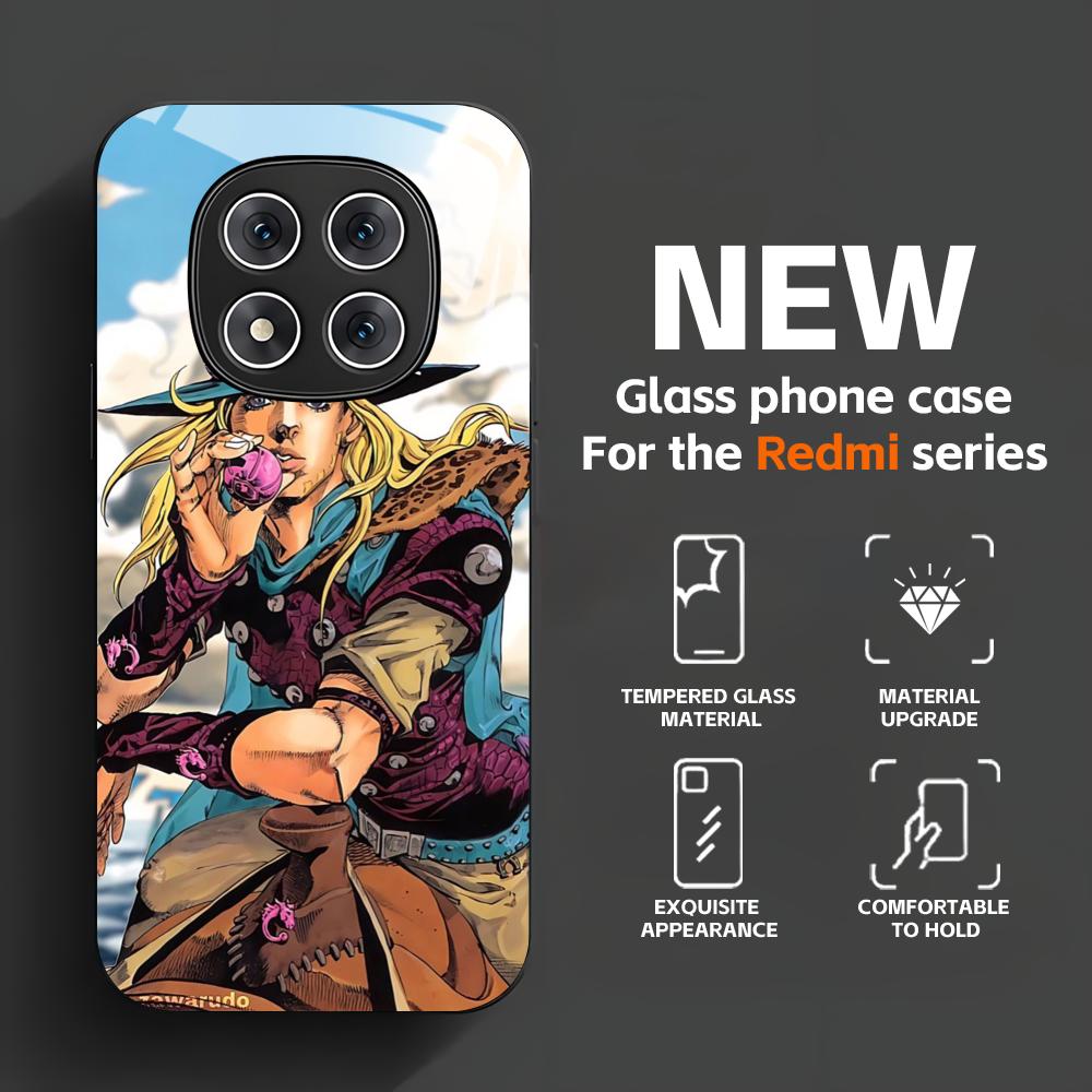 애니메이션 JOJO 스틸 볼 런 멋진 폰 케이스 강화유 - Phone Cases Xiaomi 리뷰 및 가격