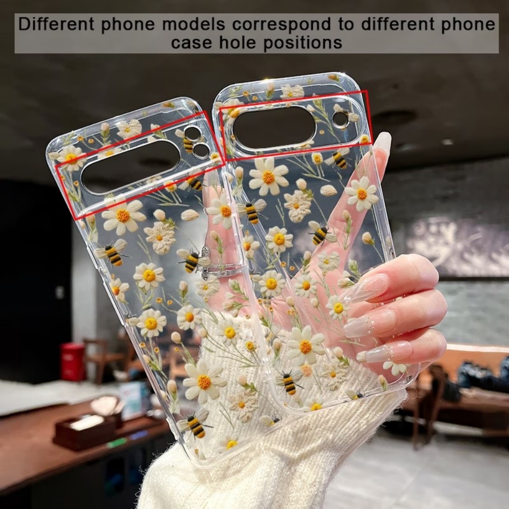 귀여운 꿀벌 꽃무늬 소프트 투명 폰 케이스 (구글 픽셀 - Phone Cases Pixel 9A 리뷰 및 가격