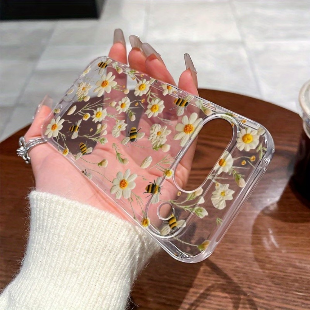 귀여운 꿀벌 꽃무늬 소프트 투명 폰 케이스 (구글 픽셀 - Phone Cases Pixel 9A 리뷰 및 가격